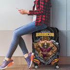 Brisbane Broncos Luggage Cover The Scream of Lightning Eyes - Indigenous Dot Ripping Effect