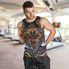 Brisbane Broncos Men Tank Top The Scream of Lightning Eyes - Indigenous Dot Ripping Effect