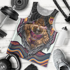 Brisbane Broncos Men Tank Top The Scream of Lightning Eyes - Indigenous Dot Ripping Effect
