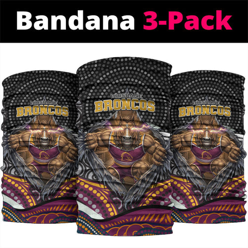 Brisbane Broncos Neck Gaiter The Scream of Lightning Eyes - Indigenous Dot Ripping Effect