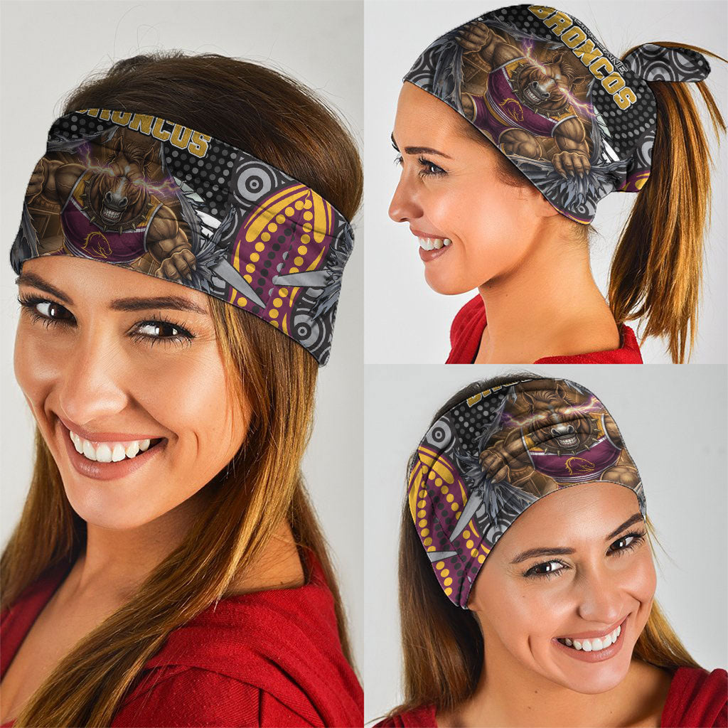 Brisbane Broncos Neck Gaiter The Scream of Lightning Eyes - Indigenous Dot Ripping Effect