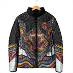 Brisbane Broncos Padded Jacket The Scream of Lightning Eyes - Indigenous Dot Ripping Effect