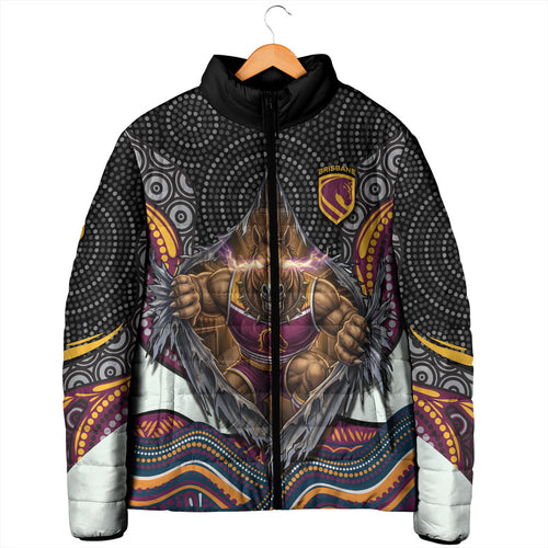 Brisbane Broncos Padded Jacket The Scream of Lightning Eyes - Indigenous Dot Ripping Effect