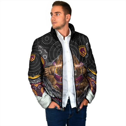 Brisbane Broncos Padded Jacket The Scream of Lightning Eyes - Indigenous Dot Ripping Effect