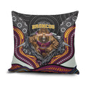 Brisbane Broncos Pillow Cover The Scream of Lightning Eyes - Indigenous Dot Ripping Effect