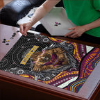 Brisbane Broncos Puzzle The Scream of Lightning Eyes - Indigenous Dot Ripping Effect