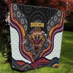 Brisbane Broncos Quilt The Scream of Lightning Eyes - Indigenous Dot Ripping Effect