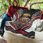 Brisbane Broncos Quilt The Scream of Lightning Eyes - Indigenous Dot Ripping Effect