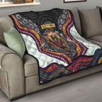 Brisbane Broncos Quilt The Scream of Lightning Eyes - Indigenous Dot Ripping Effect