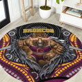 Brisbane Broncos Round Carpet The Scream of Lightning Eyes - Indigenous Dot Ripping Effect