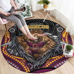 Brisbane Broncos Round Carpet The Scream of Lightning Eyes - Indigenous Dot Ripping Effect