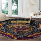 Brisbane Broncos Round Carpet The Scream of Lightning Eyes - Indigenous Dot Ripping Effect