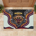 Brisbane Broncos Rubber Doormat The Scream of Lightning Eyes - Indigenous Dot Ripping Effect