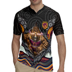 Brisbane Broncos Rugby Jersey The Scream of Lightning Eyes - Indigenous Dot Ripping Effect
