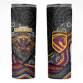 Brisbane Broncos Skinny Tumbler The Scream of Lightning Eyes - Indigenous Dot Ripping Effect