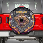 Brisbane Broncos Spare Tire Cover The Scream of Lightning Eyes - Indigenous Dot Ripping Effect