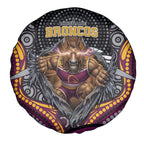 Brisbane Broncos Spare Tire Cover The Scream of Lightning Eyes - Indigenous Dot Ripping Effect