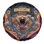 Brisbane Broncos Spare Tire Cover The Scream of Lightning Eyes - Indigenous Dot Ripping Effect