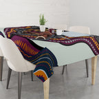 Brisbane Broncos Tablecloth The Scream of Lightning Eyes - Indigenous Dot Ripping Effect