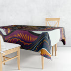 Brisbane Broncos Tablecloth The Scream of Lightning Eyes - Indigenous Dot Ripping Effect