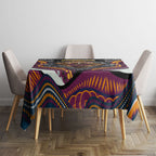 Brisbane Broncos Tablecloth The Scream of Lightning Eyes - Indigenous Dot Ripping Effect