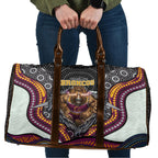 Brisbane Broncos Travel Bag The Scream of Lightning Eyes - Indigenous Dot Ripping Effect
