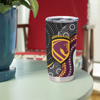 Brisbane Broncos Tumbler Cup The Scream of Lightning Eyes - Indigenous Dot Ripping Effect