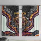 Brisbane Broncos Window Curtain The Scream of Lightning Eyes - Indigenous Dot Ripping Effect