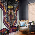 Brisbane Broncos Window Curtain The Scream of Lightning Eyes - Indigenous Dot Ripping Effect