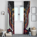 Brisbane Broncos Window Curtain The Scream of Lightning Eyes - Indigenous Dot Ripping Effect