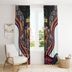 Brisbane Broncos Window Curtain The Scream of Lightning Eyes - Indigenous Dot Ripping Effect