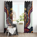 Brisbane Broncos Window Curtain The Scream of Lightning Eyes - Indigenous Dot Ripping Effect