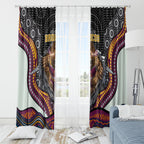 Brisbane Broncos Window Curtain The Scream of Lightning Eyes - Indigenous Dot Ripping Effect
