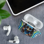 Gold Coast Titans AirPods Case The Scream of Lightning Eyes - Indigenous Dot Ripping Effect