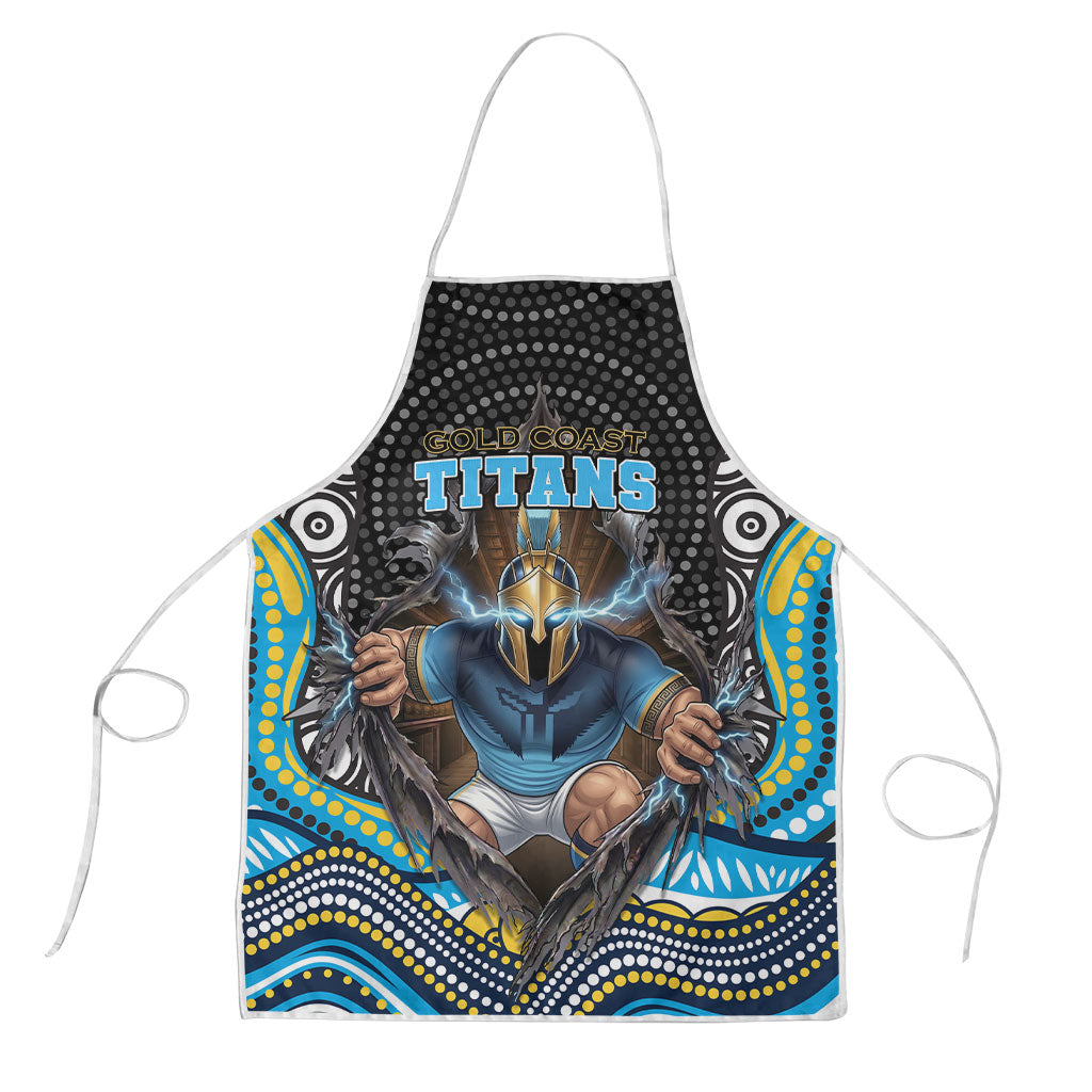 Gold Coast Titans Apron The Scream of Lightning Eyes - Indigenous Dot Ripping Effect