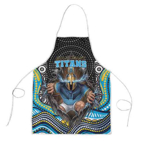Gold Coast Titans Apron The Scream of Lightning Eyes - Indigenous Dot Ripping Effect
