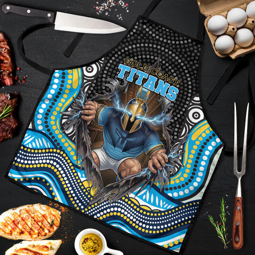 Gold Coast Titans Apron The Scream of Lightning Eyes - Indigenous Dot Ripping Effect