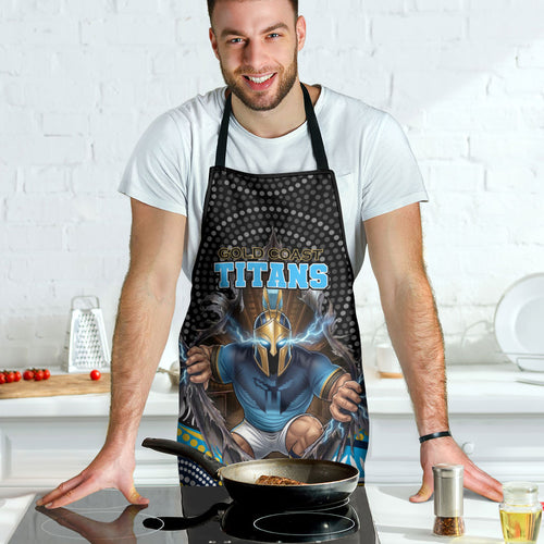 Gold Coast Titans Apron The Scream of Lightning Eyes - Indigenous Dot Ripping Effect