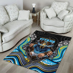 Gold Coast Titans Area Rug The Scream of Lightning Eyes - Indigenous Dot Ripping Effect