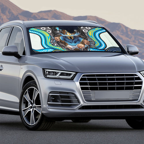 Gold Coast Titans Auto Sun Shade The Scream of Lightning Eyes - Indigenous Dot Ripping Effect
