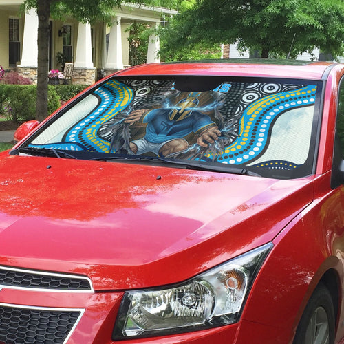 Gold Coast Titans Auto Sun Shade The Scream of Lightning Eyes - Indigenous Dot Ripping Effect