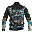 Gold Coast Titans Baseball Jacket The Scream of Lightning Eyes - Indigenous Dot Ripping Effect