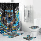 Gold Coast Titans Bathroom Set The Scream of Lightning Eyes - Indigenous Dot Ripping Effect
