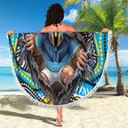Gold Coast Titans Beach Blanket The Scream of Lightning Eyes - Indigenous Dot Ripping Effect