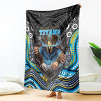 Gold Coast Titans Blanket The Scream of Lightning Eyes - Indigenous Dot Ripping Effect
