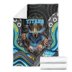 Gold Coast Titans Blanket The Scream of Lightning Eyes - Indigenous Dot Ripping Effect