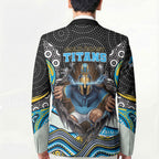 Gold Coast Titans Blazer The Scream of Lightning Eyes - Indigenous Dot Ripping Effect