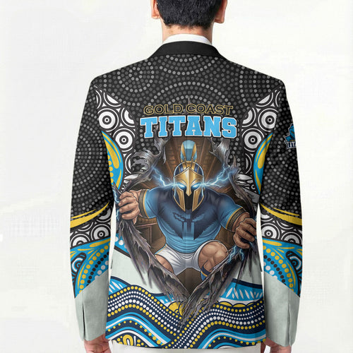 Gold Coast Titans Blazer The Scream of Lightning Eyes - Indigenous Dot Ripping Effect
