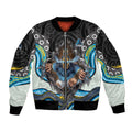 Gold Coast Titans Bomber Jacket The Scream of Lightning Eyes - Indigenous Dot Ripping Effect