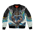 Gold Coast Titans Bomber Jacket The Scream of Lightning Eyes - Indigenous Dot Ripping Effect
